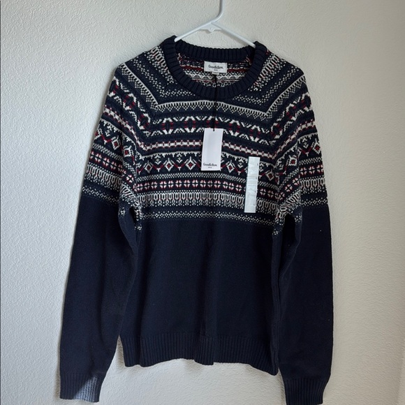 Goodfellow & Co Black and White Crewneck Sweater with Nordic Pattern - Picture 3 of 13